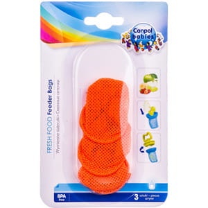 Rezerva saculet de alimentare, Canpol babies®, 3 bucati, fara BPA, portocaliu
