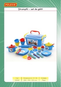 Set de gatit Strumpfii - Polesie - multicolor - 40 piese - Img 2