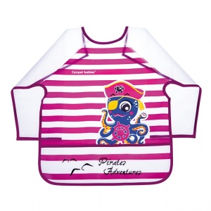 Baveta - sortulet „Pirates“, Canpol babies®, fara BPA, roz