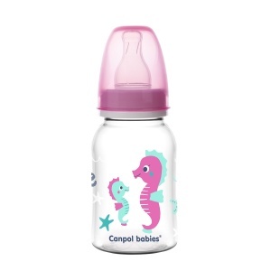 Biberon „Love & Sea“, Canpol babies®, polipropilena, 120 ml roz