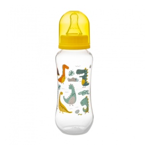 Biberon cu gât îngust 250ml și tetină din silicon 0luni+