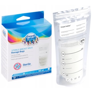 Pungi sterile pentru stocarea laptelui matern Canpol babies 20 buc