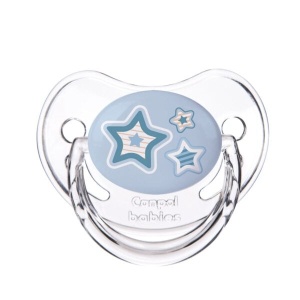Suzeta „Newborn Baby“ cu tetina ortodontica silicon, Canpol babies®, fara BPA, 18 luni+, albastru