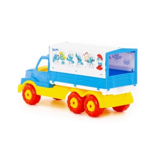Camion cu prelata Strumpfii - Polesie - multicolor - Img 2
