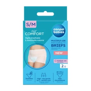 Set 2 chiloti gravida marimea S/M, Canpol babies®, utilizari multiple, alb