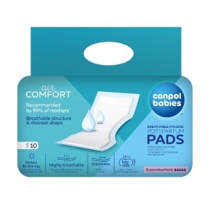Set 10 absorbante post-partum + 31/399 castronele roz cu capac