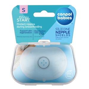 Set 2 protectii pentru mamelon, Canpol babies®, marimea S, silicon, fara BPA