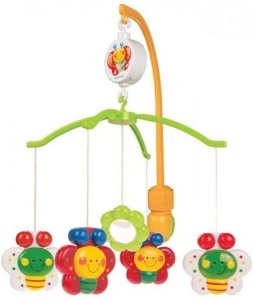 Carusel muzical „Fluturasi“, 0 luni +, multicolor