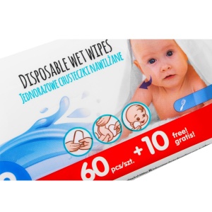 Servetele umede de unica folosinta 99% apă (70 buc) - Img 2