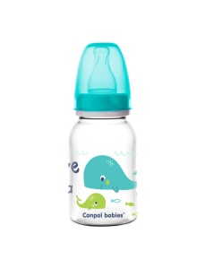 Biberon „Love & Sea“, Canpol babies®, polipropilena, 120 ml, turcoaz