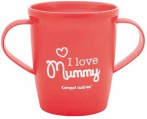 Canita „I love Mummy“, Canpol babies®, fara BPA, 250 ml, rosu