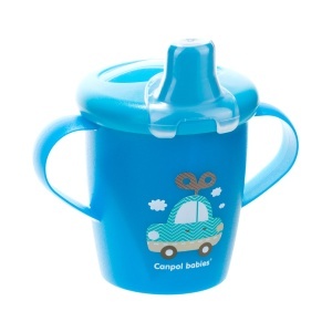 Canita anti-varsare Haberman „Toys“ 250 ml + lingurita flexibila, 9 luni + - Img 2