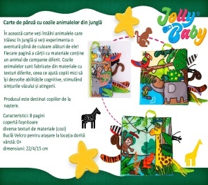 Carte textila cu cozile animalelor din junglă - Img 3