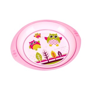 Farfurie „Bufnita“, Canpol babies®, fara BPA, roz