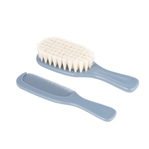 Set pieptene cu perie din par natural de capra