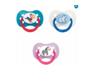 Suzeta „Animals“ cu tetina rotunda latex, Canpol babies®, 6-18 luni