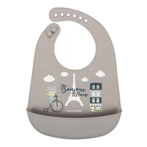 Baveta din silicon moale „Bonjour Paris" fara BPA 74/027 bei
