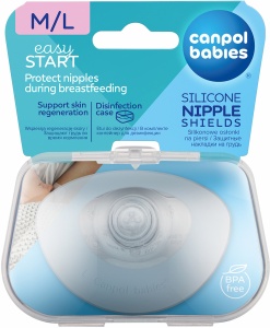 Set 2 protectii pentru mamelon, Canpol babies®, marimea L, silicon, fara BPA