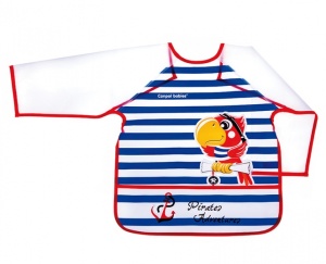 Baveta - sortulet „Pirates“, Canpol babies®, fara BPA, albastru, 3 ani+
