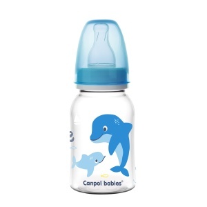 Biberon „Love & Sea“, Canpol babies®, polipropilena, 120 ml albastru