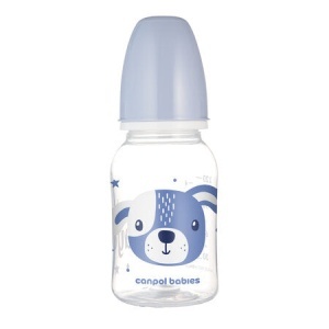 Biberon, Canpol babies®, Tritan, 120 ml, imprimat catelus, albastru