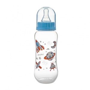 Biberon cu gât îngust 250ml și tetină silicon 0luni+