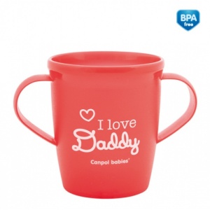 Canita „I love Daddy“, Canpol babies®, fara BPA, 250 ml, rosu