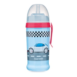 Canita sport „Racing“ cu pai, Canpol babies®, fara BPA, 350 ml, albastru inchis