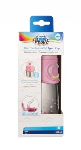 Termos cu pai 300 ml 12+ luni Canpol Babies Sport Cup 74/054, Roz - Img 2