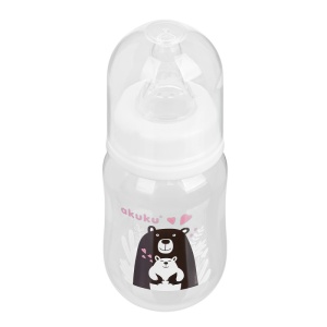 Biberon cu gat îngust 125ml și tetină din silicon 0 luni+ - Img 2