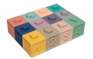Blocuri moi senzoriale, Canpol babies®, 12 buc, multicolor