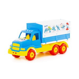 Camion cu prelata Strumpfii - Polesie - multicolor