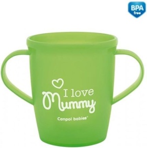 Canita „I love Mummy“, Canpol babies®, fara BPA, 250 ml, verde