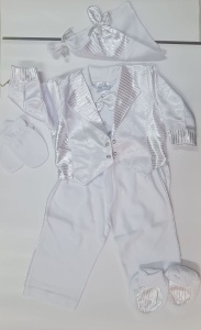 Costumas botez 100% bumbac 0-3 luni New Kids - Img 5