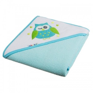 Prosop cu gluga 100% bumbac 80 x 80 cm TURQUOISE