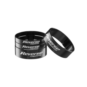 Set distantiere Reverse 1.1/8 aluminiu negre