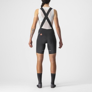 Pantaloni scurti cu bretele Castelli Velocissima 3, de dama, negru/argintiu, L - Img 2