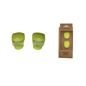 Set lumini fata/spate Sprint din silicon verde