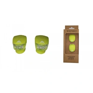 Set lumini fata/spate Sprint din silicon verde