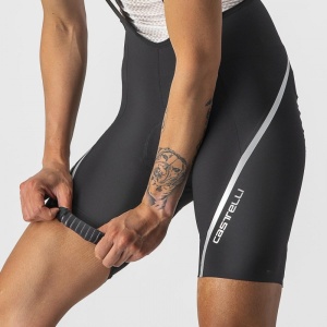 Pantaloni scurti cu bretele Castelli Velocissima 3, de dama, negru/argintiu, L - Img 3