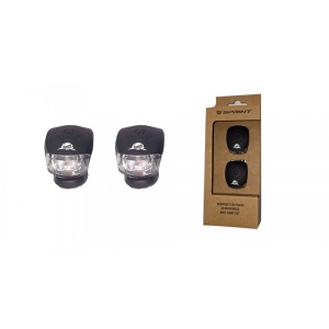 Set lumini fata/spate Sprint din silicon negru