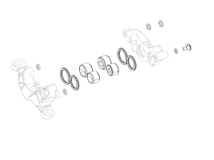 Disc brake caliper piston kit