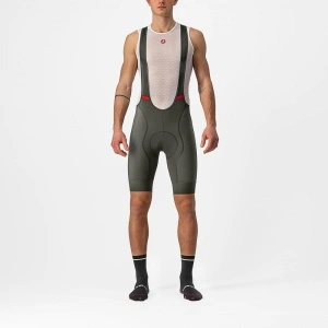 Pantaloni scurti cu bretele Castelli Competizione, Kaki, M