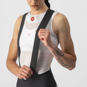 Pantaloni scurti cu bretele Castelli Velocissima 3, de dama, negru/argintiu, L - Img 4
