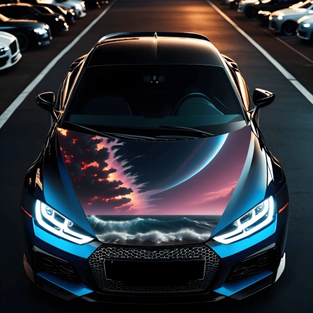 Folie Capota Auto "Hood Art" rezistenta la exterior, marime M (165 x 120cm) - Cod: AVX-CAPOTA-023M