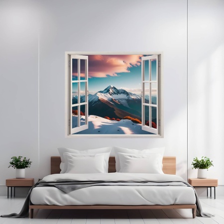 Folie imprimata color pentru decor perete locuinta, dimensiune 125 x 110cm, model: VIEW TO HAVEN 36