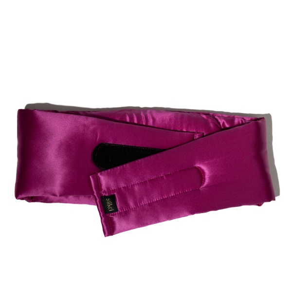 Mască de dormit blackout 3D mătase roz fucsia - Img 6