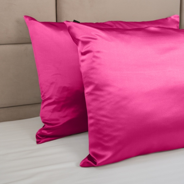 Față de pernă mătase roz fucsia 19 momme - Img 5