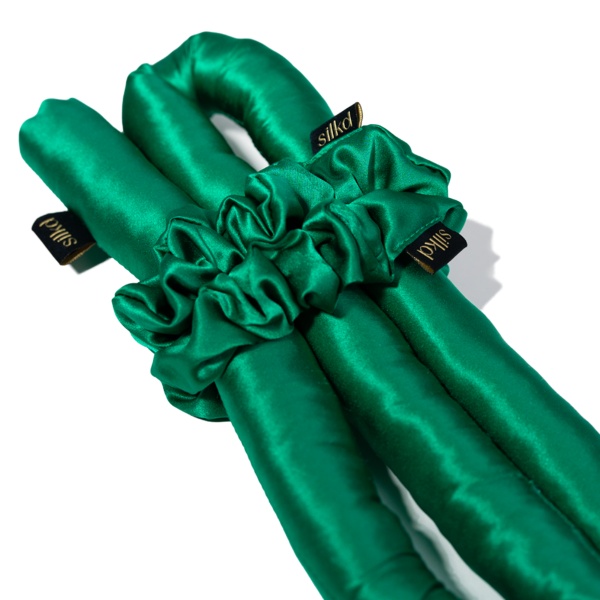 Ondulator fără căldură mătase verde smarald - Img 4