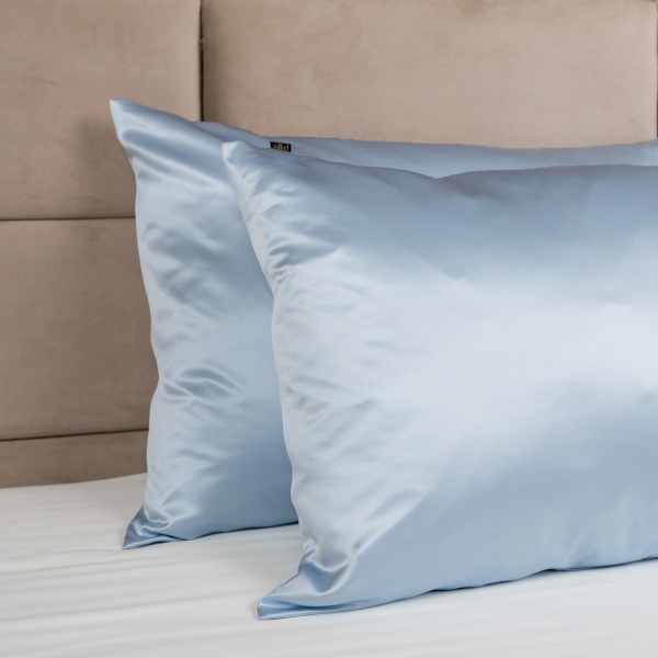 Față de pernă mătase baby blue 19 momme - Img 5